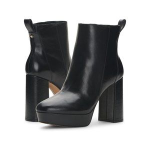 Vince Camuto Gripaula Pieced Leather Platform Booties - Size 7